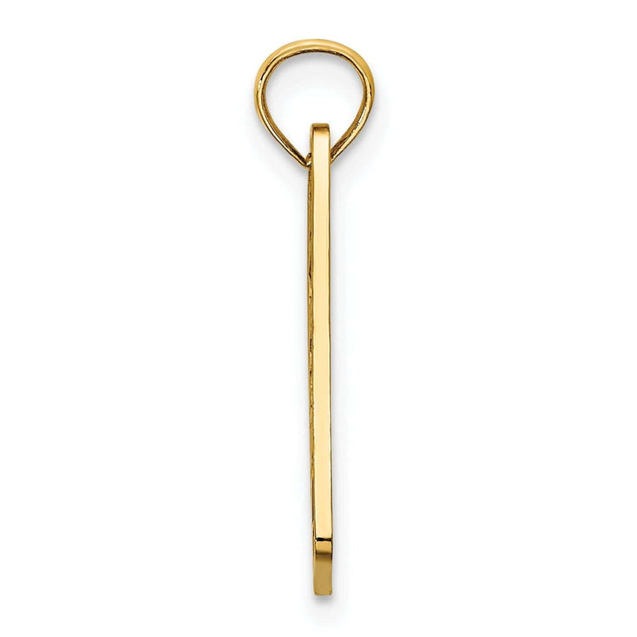 Lovely Rita's Pendants & Charms 14K Yellow Gold Polished Textured Finish AVALON License Plate Charm Pendant