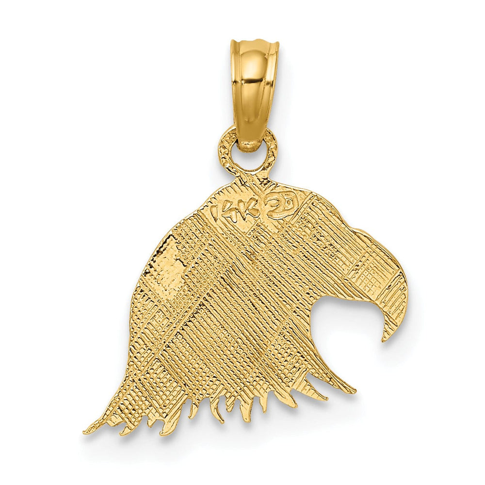 Lovely Rita's Pendants & Charms 14K Yellow Gold Polished Textured Finish Eagle Head Pendant