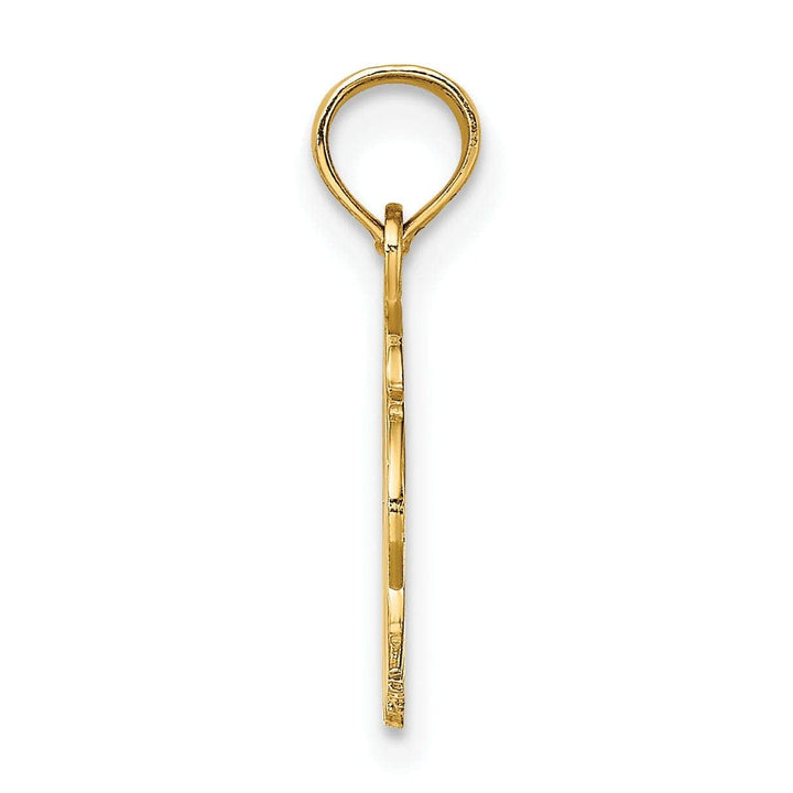 Lovely Rita's Pendants & Charms 14K Yellow Gold Polished Textured Finish Eagle Head Pendant