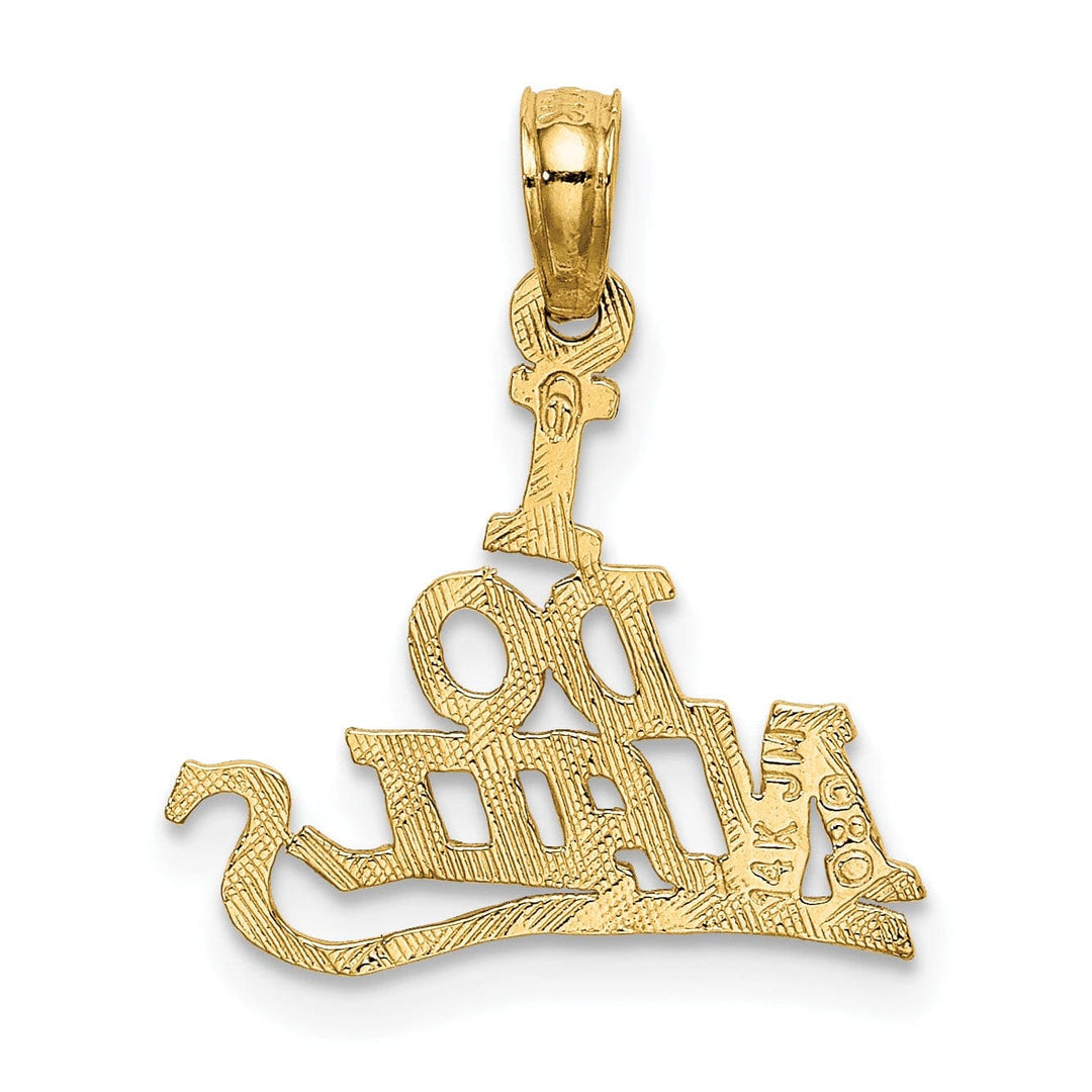 Lovely Rita's Pendants & Charms 14K Yellow Gold Polished Textured Finish I DO NAILS Charm Pendant
