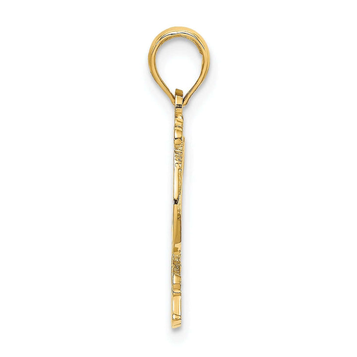 Lovely Rita's Pendants & Charms 14K Yellow Gold Polished Textured Finish KAUAI Rooster Charm Pendant