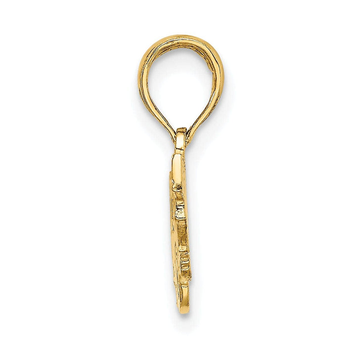 Lovely Rita's Pendants & Charms 14k Yellow Gold Polished Textured Finish Ladder Fire Truck Charm Pendant