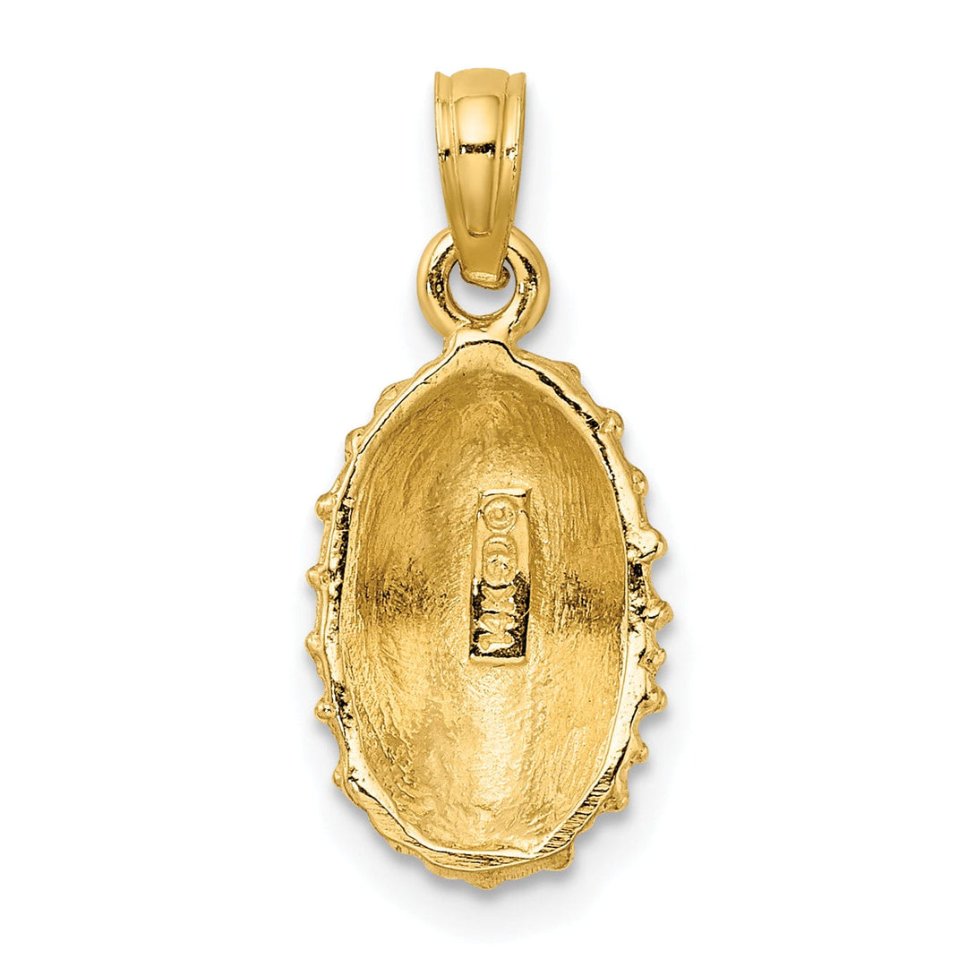 Lovely Rita's Pendants & Charms 14K Yellow Gold Polished Textured Finish Limpet Shell Charm Pendant