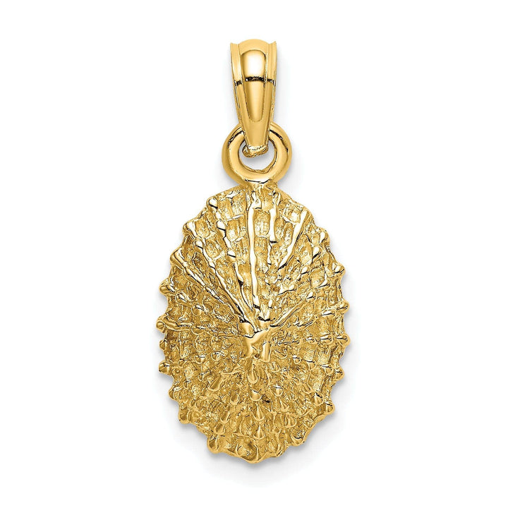 Lovely Rita's Pendants & Charms 14K Yellow Gold Polished Textured Finish Limpet Shell Charm Pendant