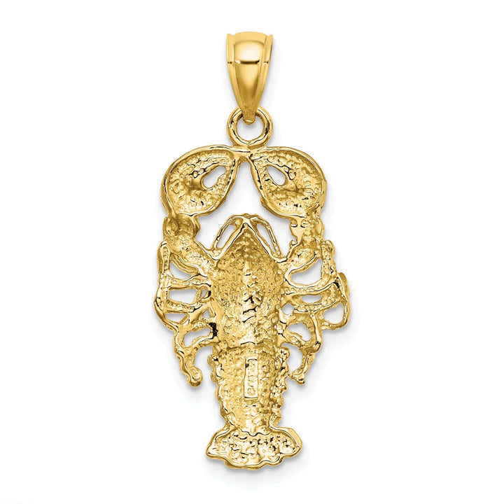 Lovely Rita's Pendants & Charms 14K Yellow Gold Polished Textured Finish Maine Lobster Charm Pendant