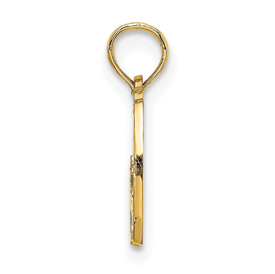 Lovely Rita's Pendants & Charms 14K Yellow Gold Polished Textured Finish Map Shape of CAPE COD Charm Pendant