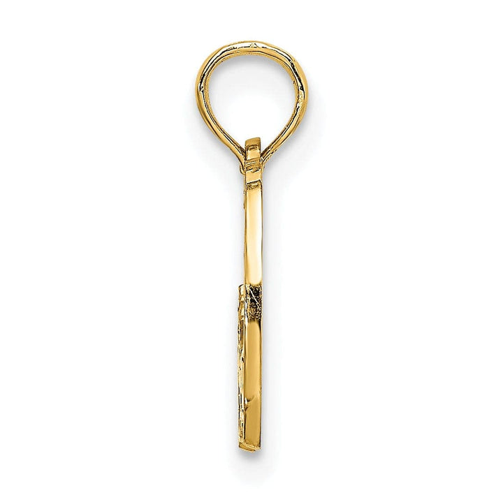 Lovely Rita's Pendants & Charms 14K Yellow Gold Polished Textured Finish Map Shape of CAPE COD Charm Pendant