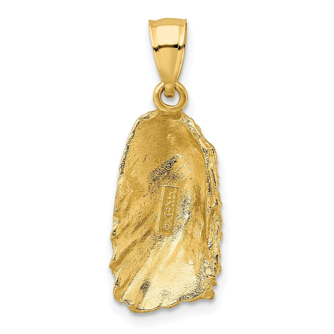 Lovely Rita's Pendants & Charms 14K Yellow Gold Polished Textured Finish Sea Shell Charm Pendant