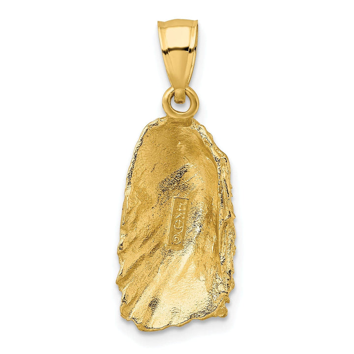Lovely Rita's Pendants & Charms 14K Yellow Gold Polished Textured Finish Sea Shell Charm Pendant