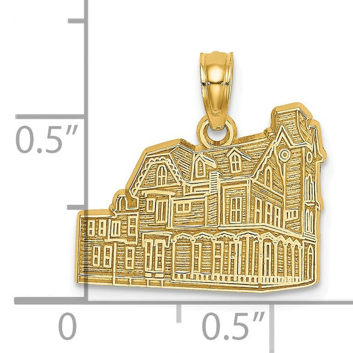 Lovely Rita's Pendants & Charms 14K Yellow Gold Polished Textured Finish The ABBY HOUSE- CAPE MAY, NJ Charm Pendant
