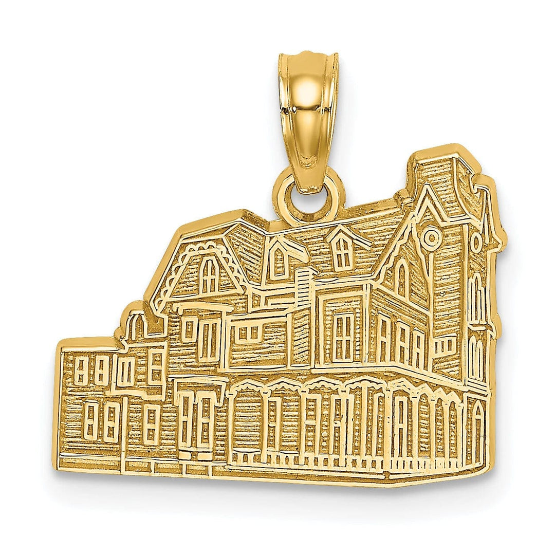 Lovely Rita's Pendants & Charms 14K Yellow Gold Polished Textured Finish The ABBY HOUSE- CAPE MAY, NJ Charm Pendant
