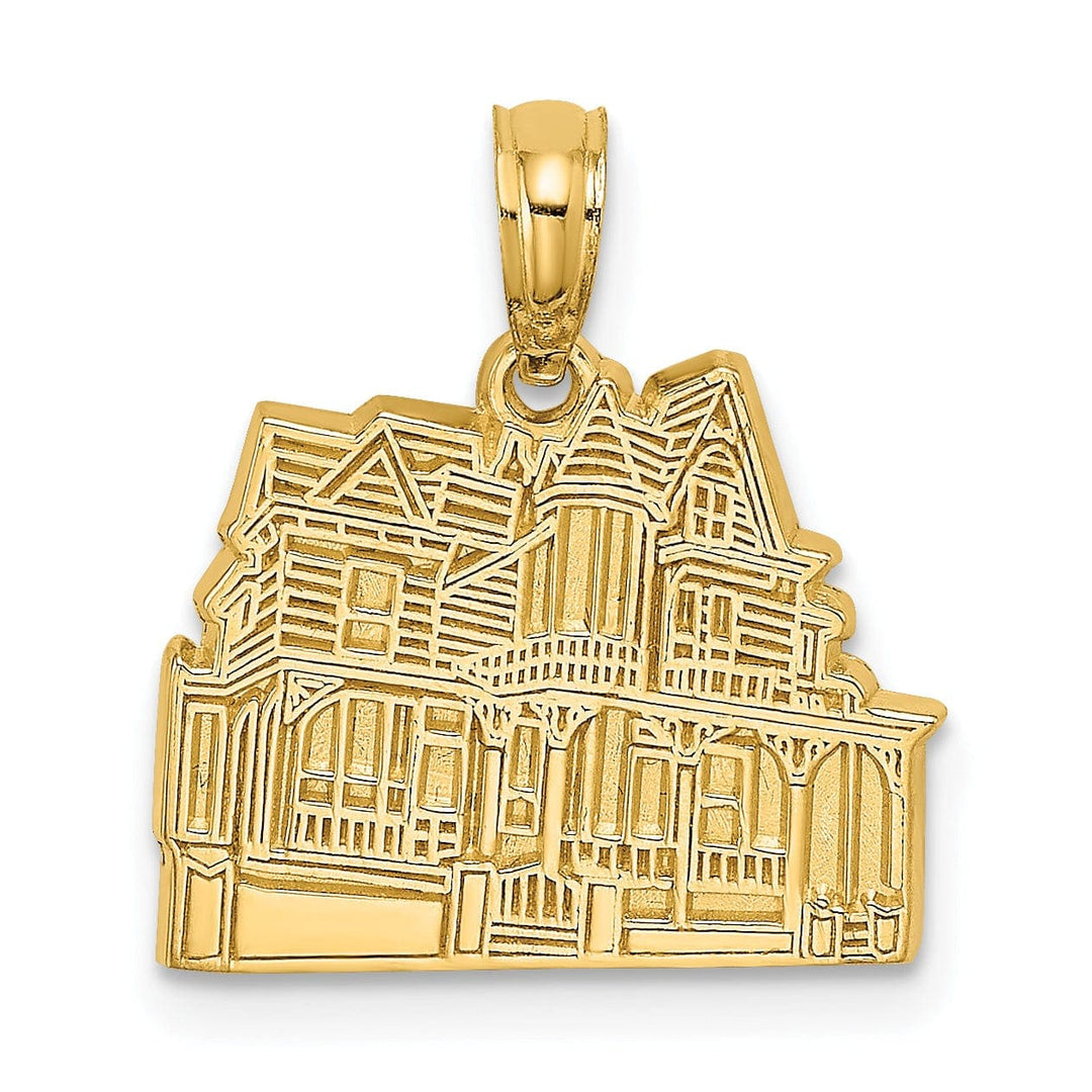Lovely Rita's Pendants & Charms 14K Yellow Gold Polished Textured Finish The Dr. HENRY HUNT HOUSE- CAPE MAY, NJ Charm Pendant