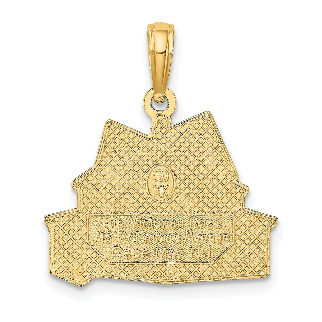 Lovely Rita's Pendants & Charms 14K Yellow Gold Polished Textured Finish The VICTORIAN HOUSE- CAPE MAY, NJ Charm Pendant