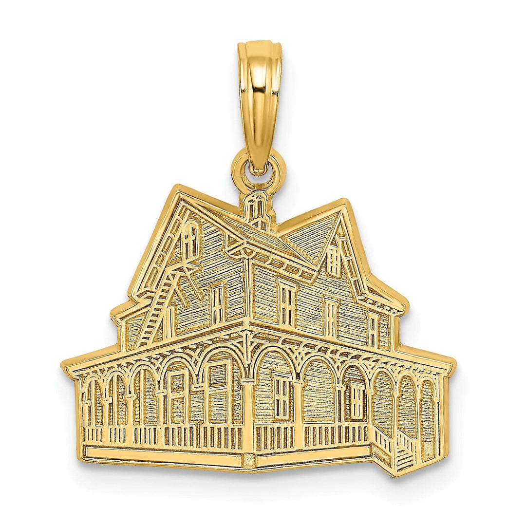 Lovely Rita's Pendants & Charms 14K Yellow Gold Polished Textured Finish The VICTORIAN HOUSE- CAPE MAY, NJ Charm Pendant