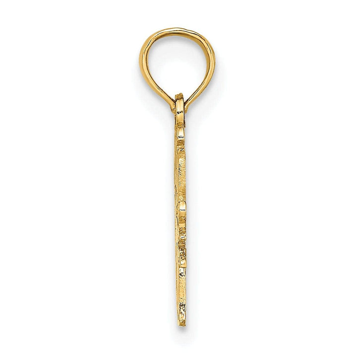 Lovely Rita's Pendants & Charms 14K Yellow Gold Polished Textured Swim Mom Swimmer Charm Pendant