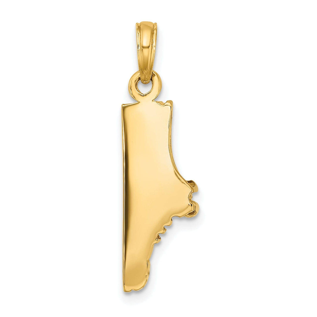 Lovely Rita's Pendants & Charms 14K Yellow Gold Polished Track Shoe Charm Pendant