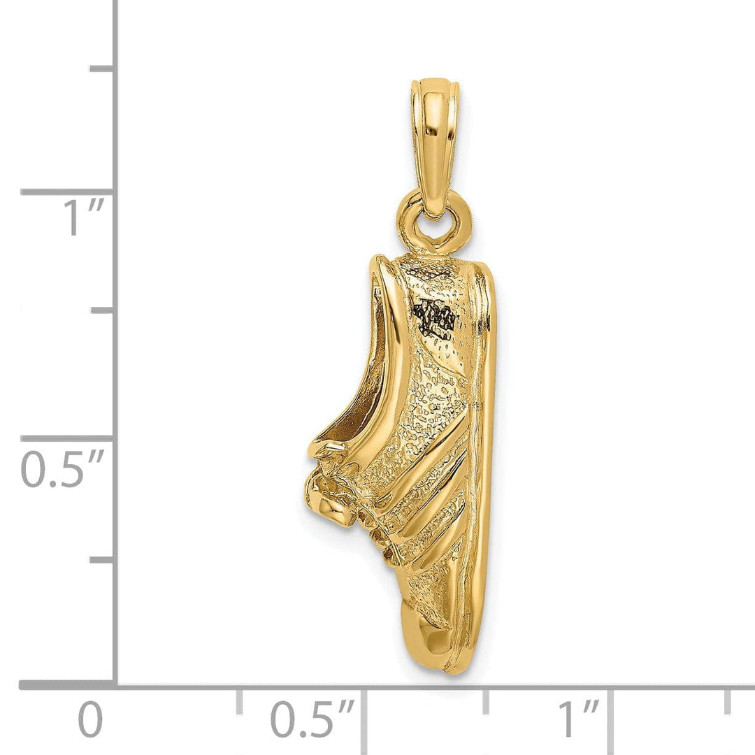 Lovely Rita's Pendants & Charms 14K Yellow Gold Polished Track Shoe Charm Pendant