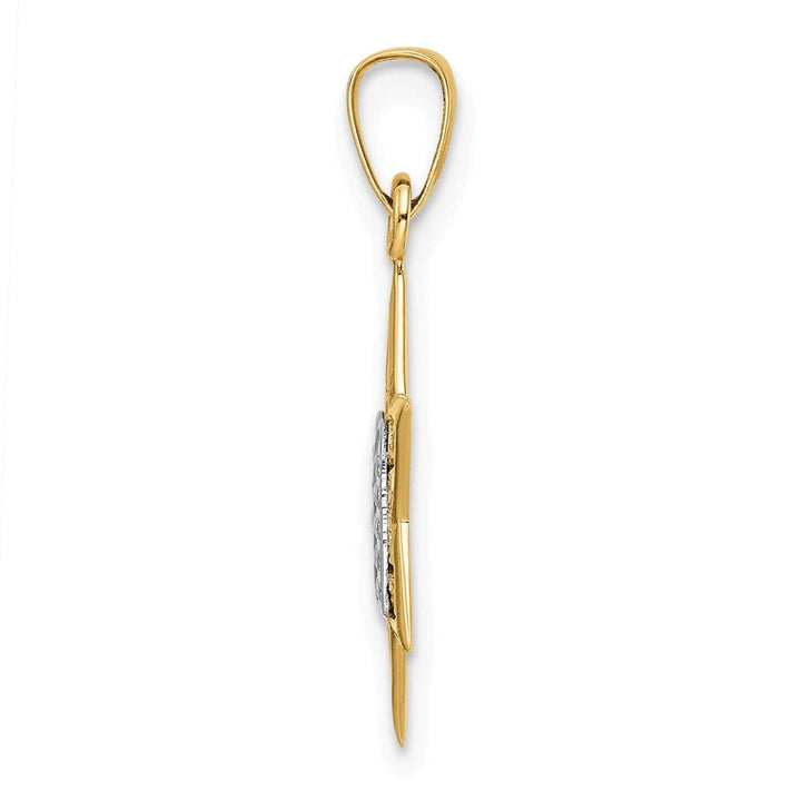 Lovely Rita's Pendants & Charms 14k Yellow Gold Polished Unisex Star of David with Torah Charm Pendant
