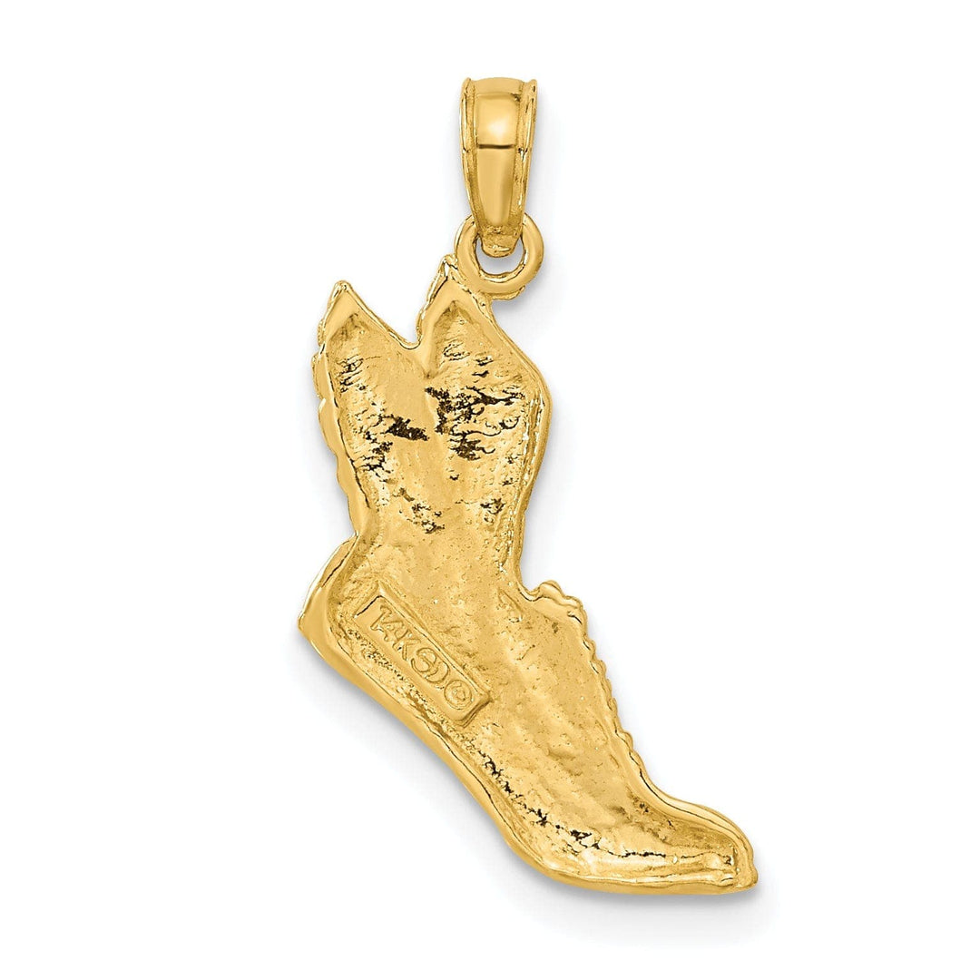 Lovely Rita's Pendants & Charms 14K Yellow Gold Polished Wing Running Shoe Charm Pendant