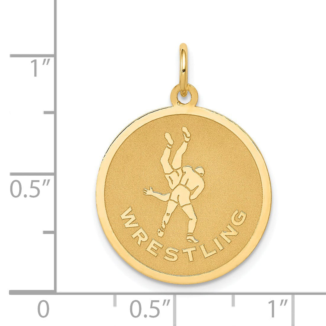 Lovely Rita's Pendants & Charms 14k Yellow Gold Polished Wrestling Pendant