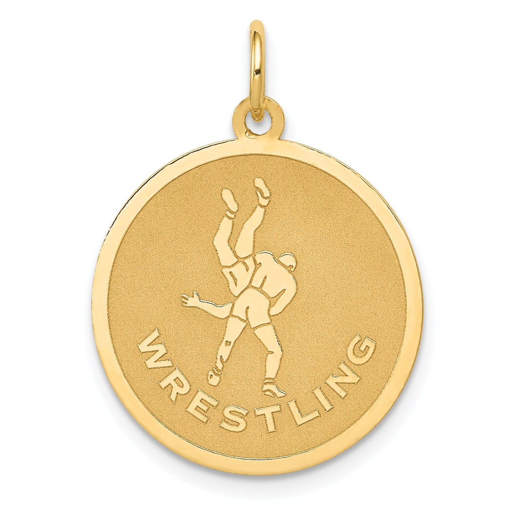 Lovely Rita's Pendants & Charms 14k Yellow Gold Polished Wrestling Pendant