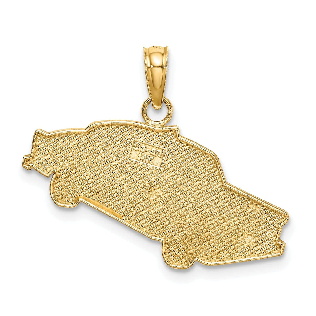 Lovely Rita's Pendants & Charms 14K Yellow Gold Polished Yellow, Black Enamel Finish New York Taxi Design Charm Pendant