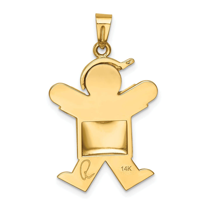 Lovely Rita's Pendants & Charms 14k Yellow Gold Puffed Boy With Hat Joy Charm