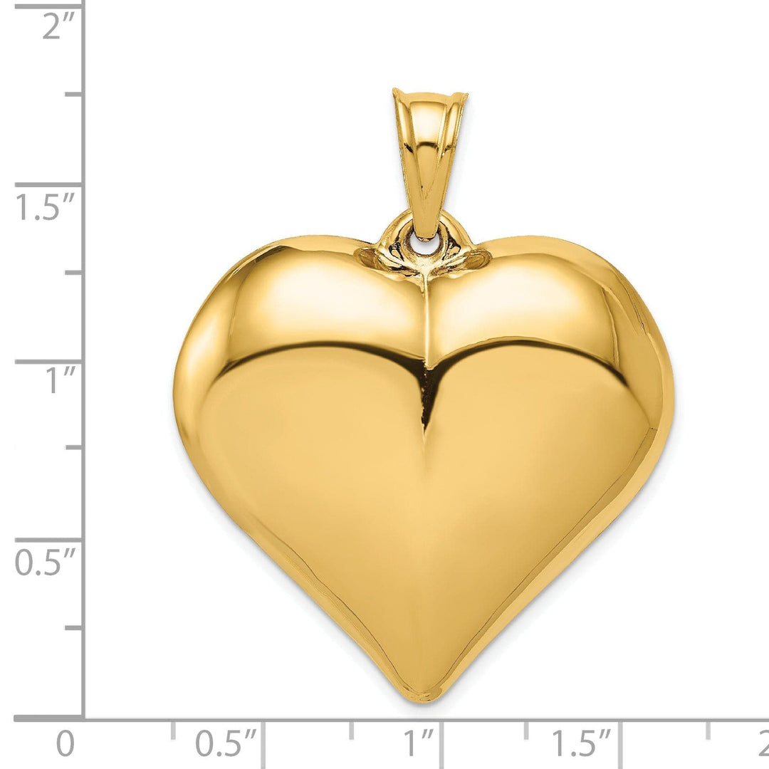 Lovely Rita's Pendants & Charms 14k Yellow Gold Puffed Heart Pendant