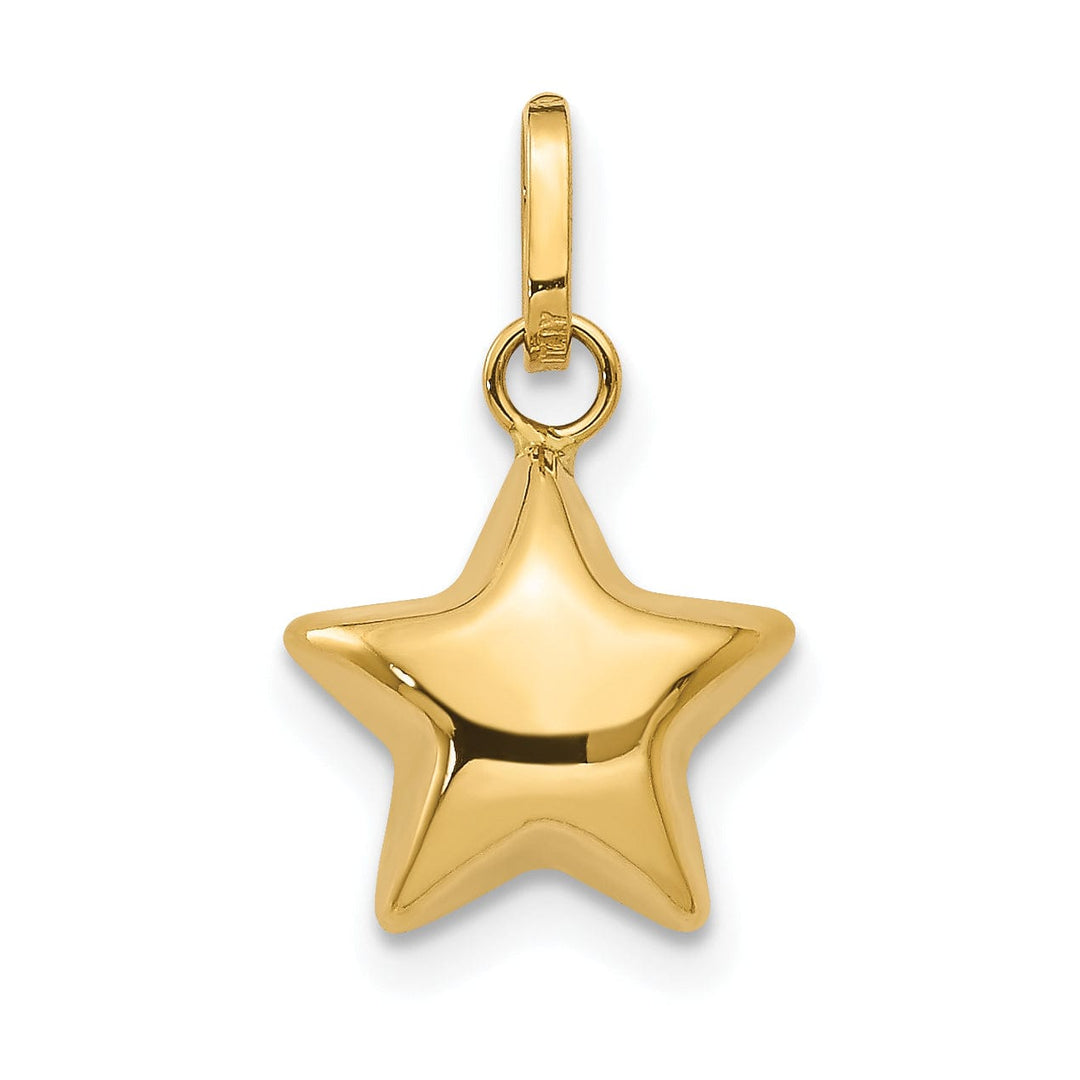 Lovely Rita's Pendants & Charms 14k Yellow Gold Puffed Star Charm