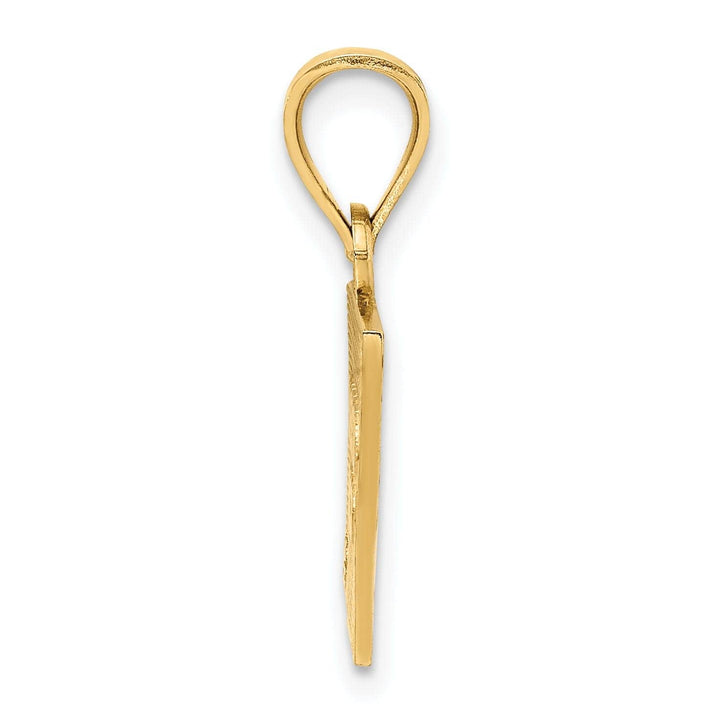 Lovely Rita's Pendants & Charms 14k Yellow Gold Red, Blue, White, Enameled Finish Puerto Rico Flag Charm Pendant