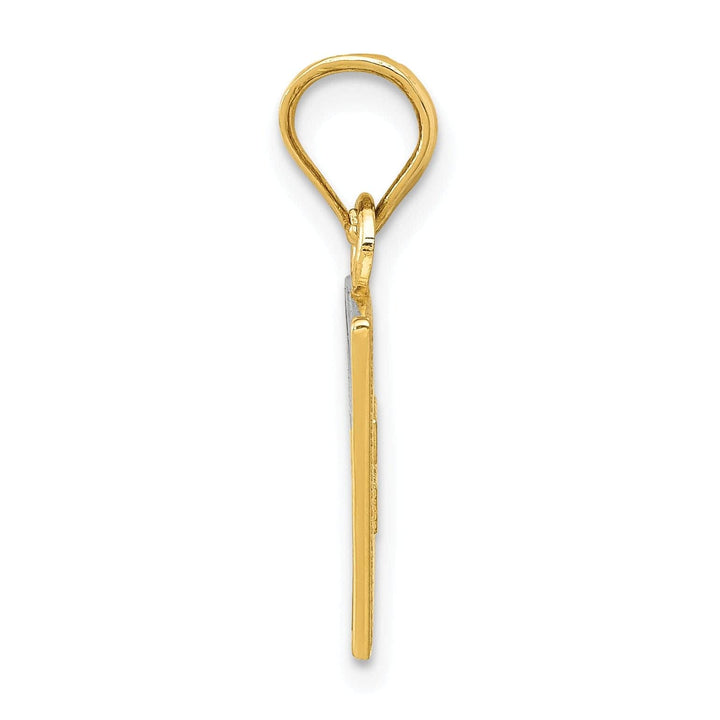 Lovely Rita's Pendants & Charms 14K Yellow Gold Red, White, Blue Enameled Finish Solid United Kingdom Flag Charm Pendant