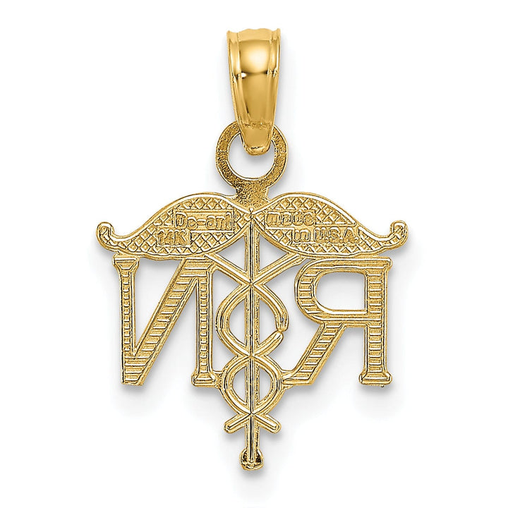 Lovely Rita's Pendants & Charms 14k Yellow Gold Registered Nurse Charm Pendant