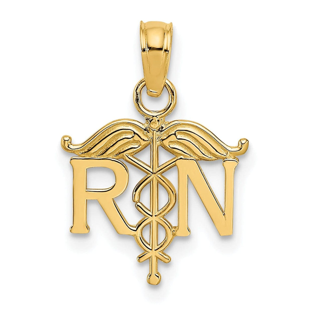Lovely Rita's Pendants & Charms 14k Yellow Gold Registered Nurse Charm Pendant