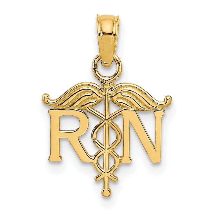 Lovely Rita's Pendants & Charms 14k Yellow Gold Registered Nurse Charm Pendant