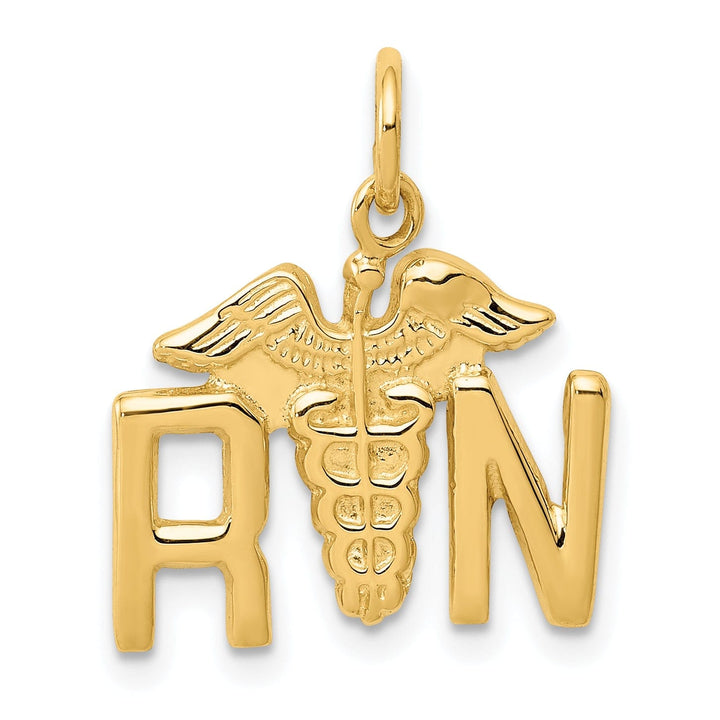 Lovely Rita's Pendants & Charms 14k Yellow Gold Registered Nurse Charm Pendant