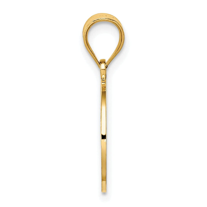 Lovely Rita's Pendants & Charms 14k Yellow Gold Reversible "Have Faith" Discription Footprints Pendant