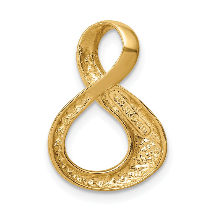 Lovely Rita's Pendants & Charms 14k Yellow Gold Reversible Swirl Infinity Shape Fancy Omega Slide Pendant