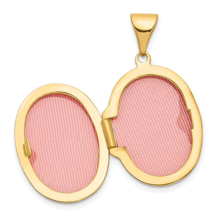 Lovely Rita's Pendants & Charms 14k Yellow Gold Rhodium Footprints Locket Pendant