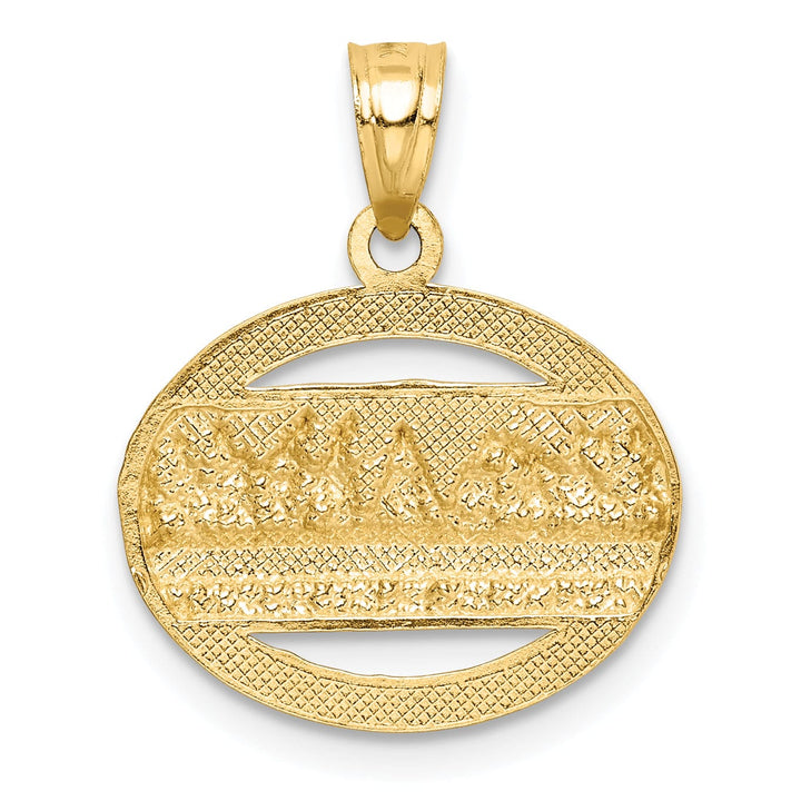 Lovely Rita's Pendants & Charms 14K Yellow Gold Rhodium Polished Finish The Last Supper Medal Pendant
