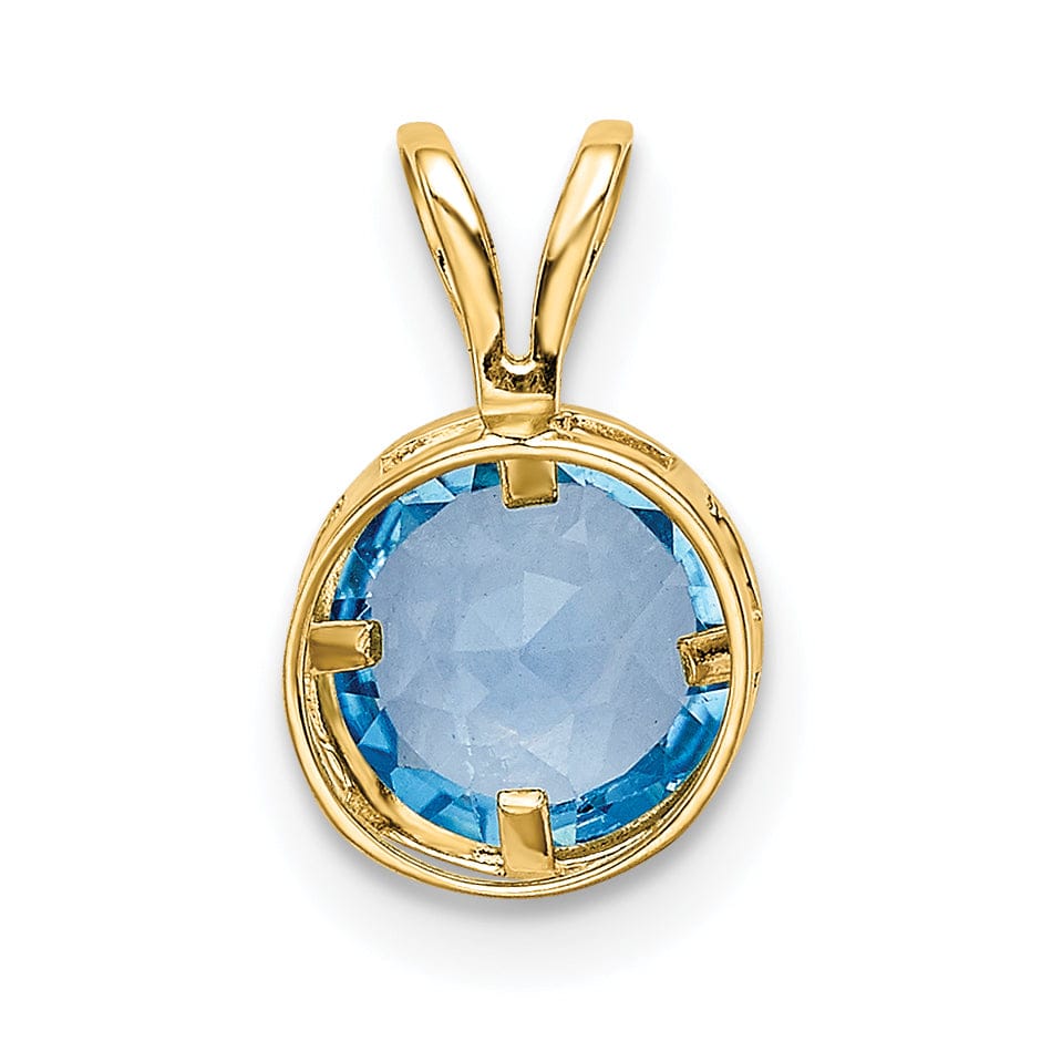 Lovely Rita's Pendants & Charms 14k Yellow Gold Round Bezel Pendant