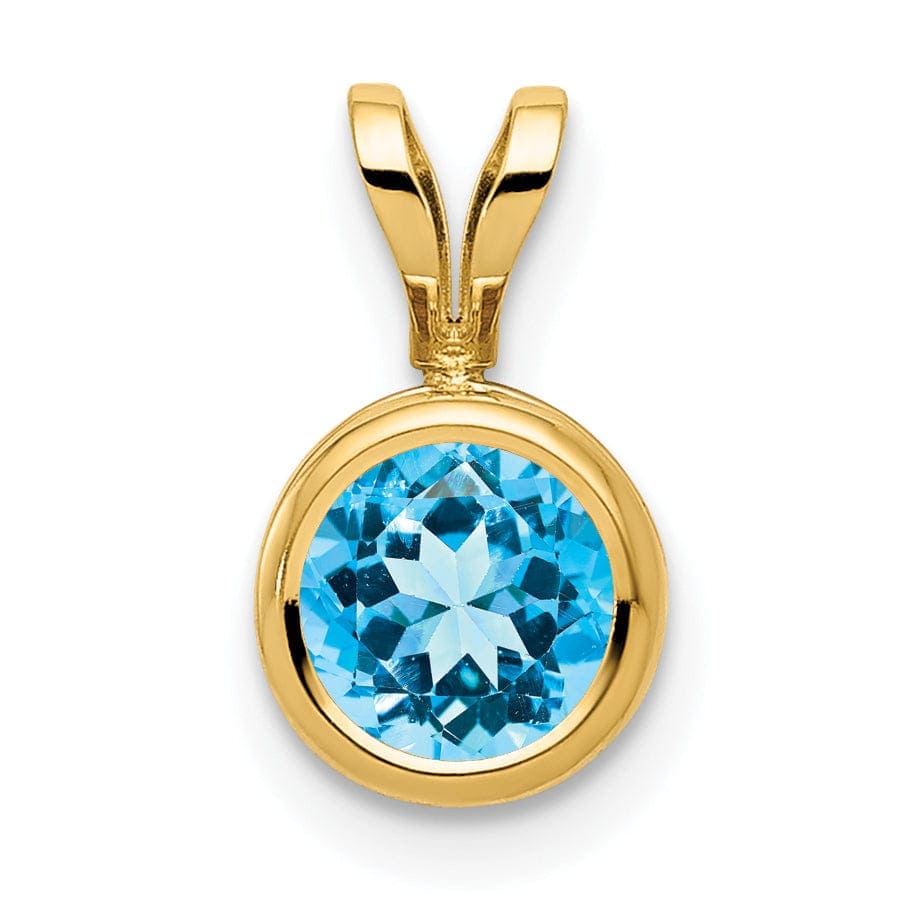 Lovely Rita's Pendants & Charms 14k Yellow Gold Round Bezel Pendant