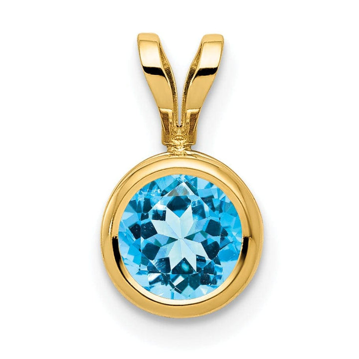 Lovely Rita's Pendants & Charms 14k Yellow Gold Round Bezel Pendant