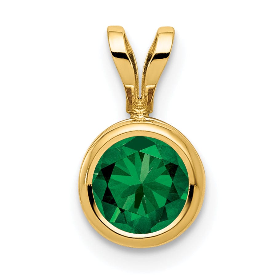 Lovely Rita's Pendants & Charms 14k Yellow Gold Round Bezel Pendant