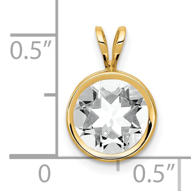 Lovely Rita's Pendants & Charms 14k Yellow Gold Round Bezel Pendant