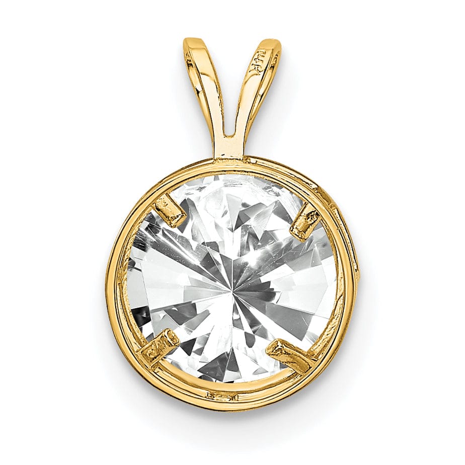 Lovely Rita's Pendants & Charms 14k Yellow Gold Round Bezel Pendant