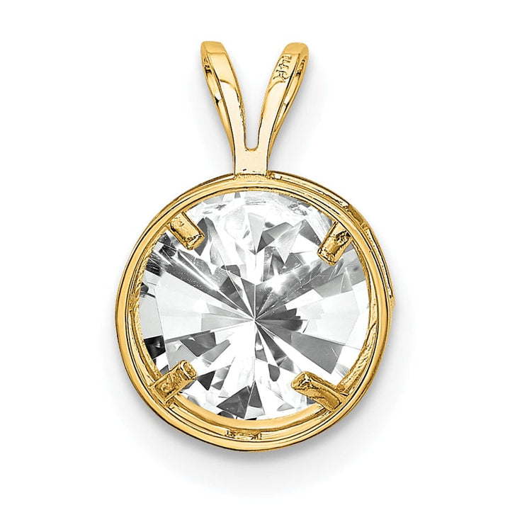 Lovely Rita's Pendants & Charms 14k Yellow Gold Round Bezel Pendant