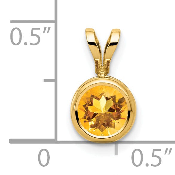 Lovely Rita's Pendants & Charms 14k Yellow Gold Round Bezel Pendant