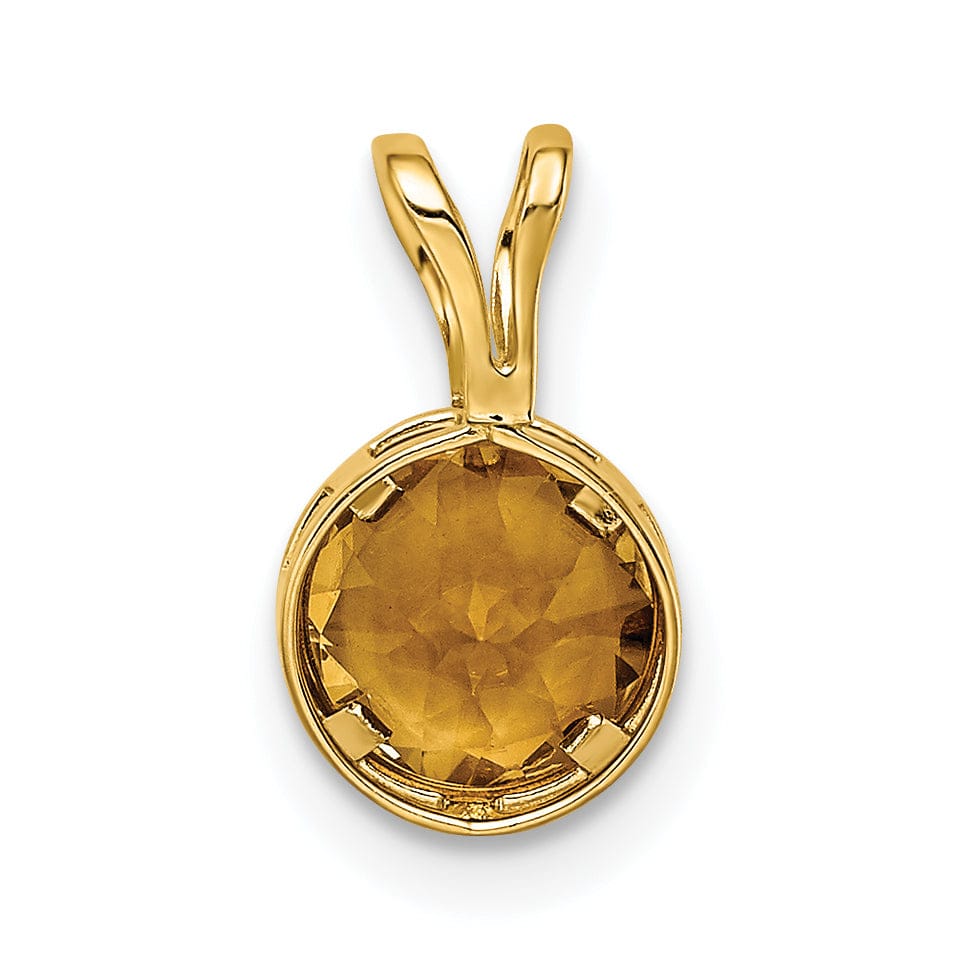 Lovely Rita's Pendants & Charms 14k Yellow Gold Round Bezel Pendant