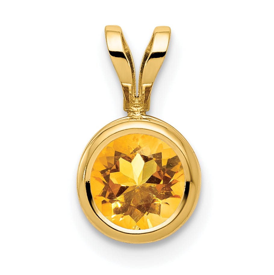 Lovely Rita's Pendants & Charms 14k Yellow Gold Round Bezel Pendant