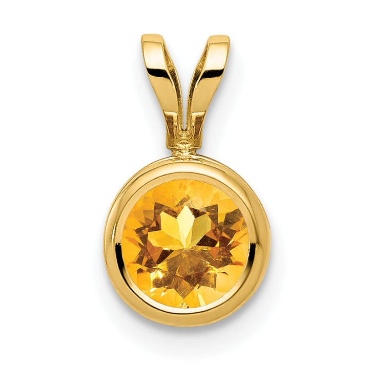 Lovely Rita's Pendants & Charms 14k Yellow Gold Round Bezel Pendant
